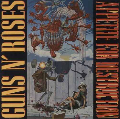Guns N Roses Appetite For Destruction - 1st UK vinyl LP album (LP